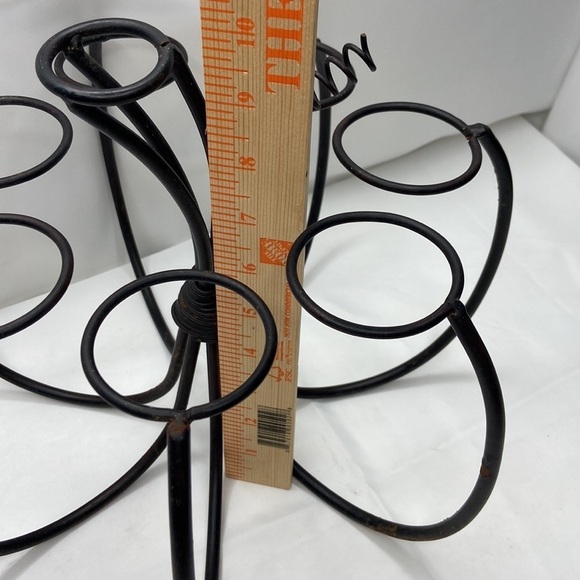 Hand Crafted Iron Welded Pumpkin Display Candle Holder - Picture 6 of 7